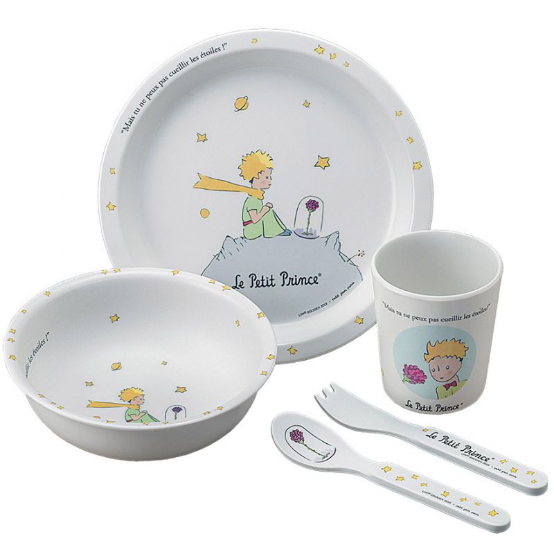 Coffret repas Le Petit Prince blanc (5 pièces) Petit Jour Paris