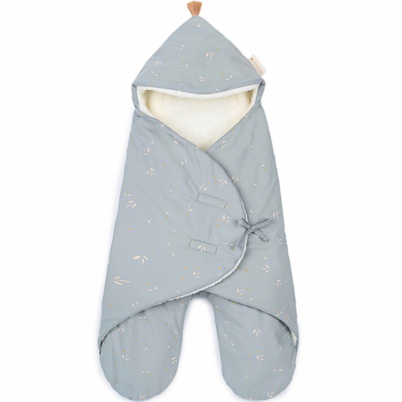Couverture nomade Kiss Me Willow Soft Blue (80 x 35 cm) Nobodinoz