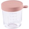 Pot de conservation Portion en verre rose (250 ml) - Béaba