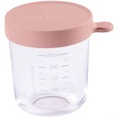 Pot de conservation Portion en verre rose (250 ml)