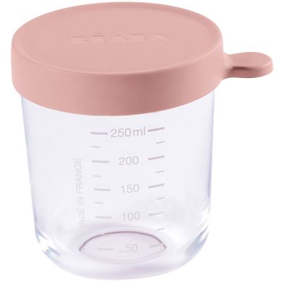 Pot de conservation Portion en verre rose (250 ml)  par Béaba