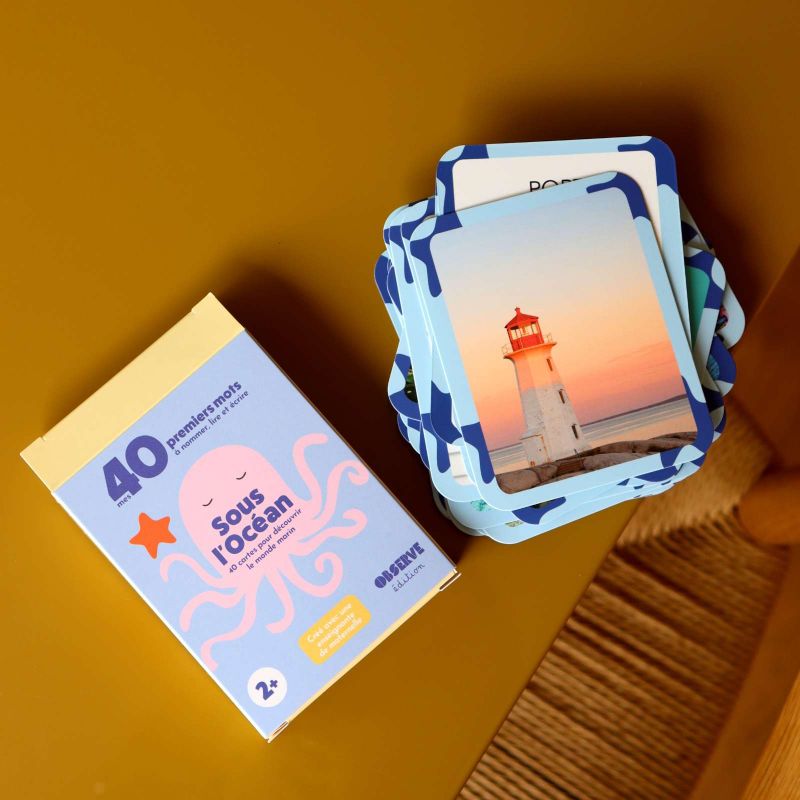 Cartes Flash Mers et Océans (40 cartes photos et mots) Observe Édition Ambiance 5