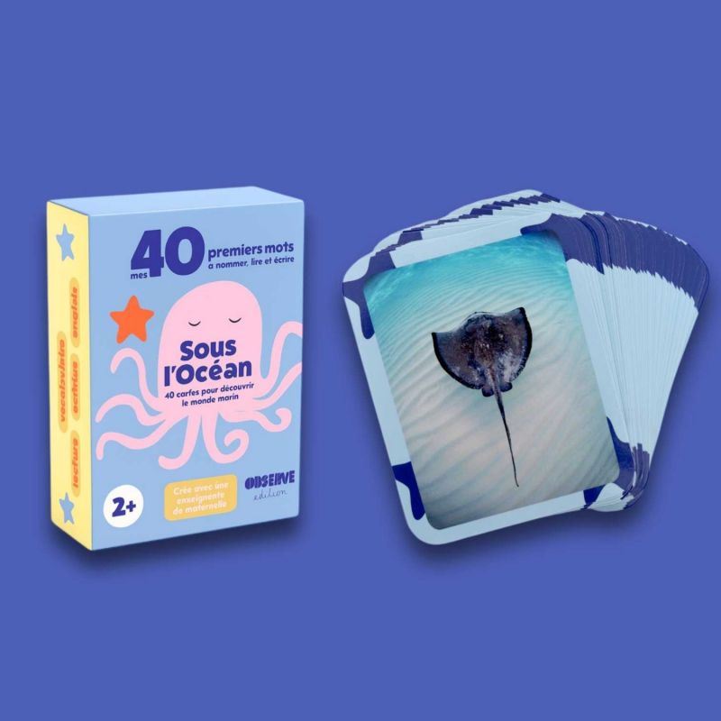 Cartes Flash Mers et Océans (40 cartes photos et mots) Observe Édition Ambiance 8
