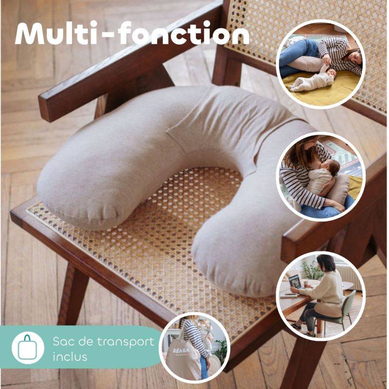 Mini coussin bouillote Little warmy Jersey Argile chiné (50x46 cm) Béaba Ambiance 4