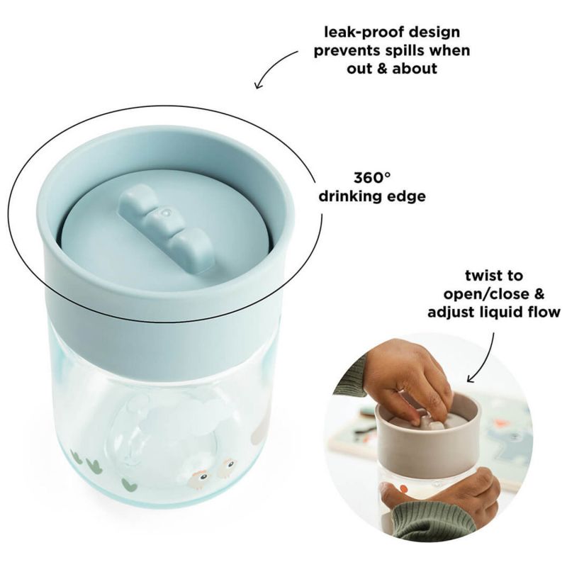 Tasse d'apprentissage 360° Tiny farm Bleu (260 ml) Done by Deer Produit 6