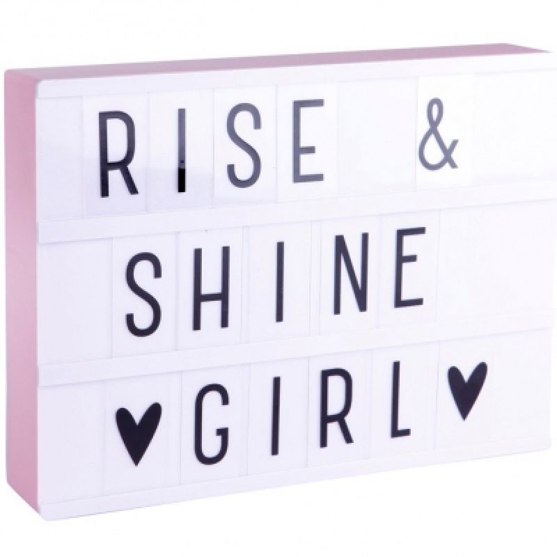 Boîte lumineuse Lightbox A4 rose A Little Lovely Company