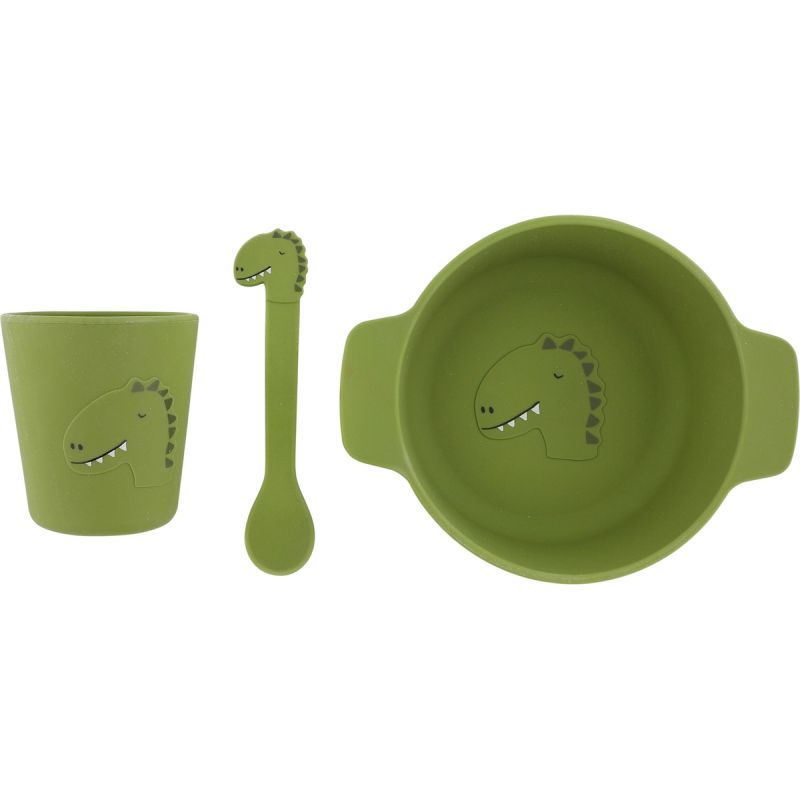 Coffret repas en silicone Mr. Dino (3 pièces) Trixie Produit 1