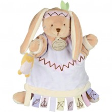 Doudou marionnette étiquette lapin (23 cm)  par Doudou et Compagnie