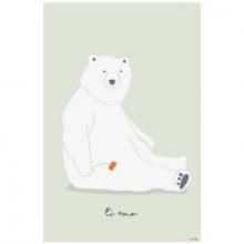 Grande affiche ours Ti amo (60 x 40 cm)  par Mimi'lou