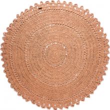 Tapis rond Gypsy coton rose (120 cm)  par Varanassi