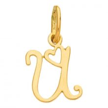 Pendentif initiale U (or jaune 750°)  par Berceau magique bijoux