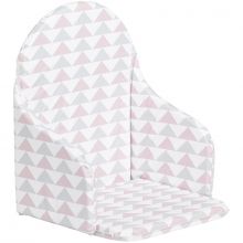 Coussin de chaise haute triangle rose  par Babycalin