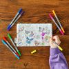 Trousse à colorier lavable et réutilisable Papillons avec 10 feutres Eatsleepdoodle Ambiance 2