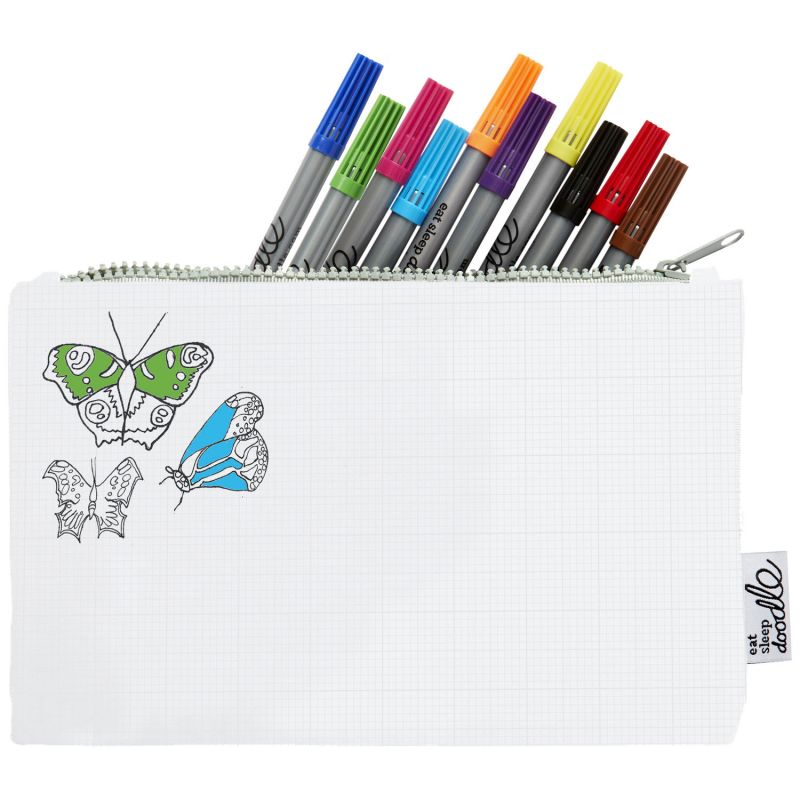 Trousse à colorier lavable et réutilisable Papillons avec 10 feutres Eatsleepdoodle Produit 3