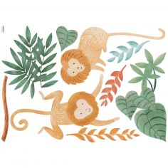Planche de stickers Décor L Singes lions tamarins - Lilipinso