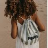 Sac à ficelles enfant rayures vert Zakuw Ambiance 2