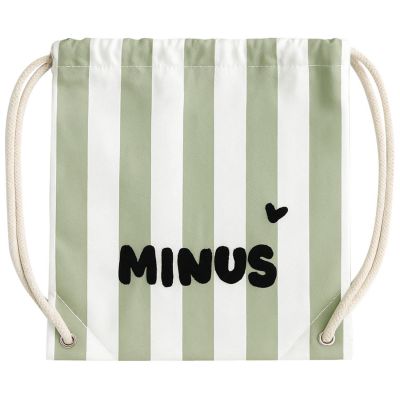 Sac à ficelles enfant rayures vert Zakuw