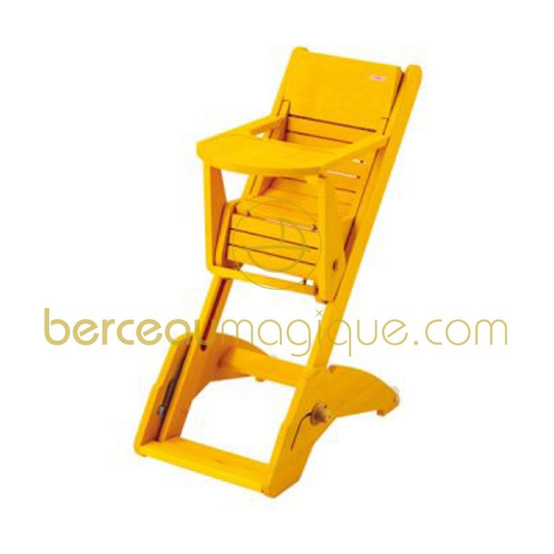 Chaise haute twenty one citron 4 positions Combelle