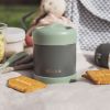 Thermo alimentaire en Inox minéral gris et vert sauge (300 ml) Béaba Ambiance 6