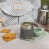Thermos alimentaire en Inox minéral gris et vert sauge (300 ml) Béaba Ambiance 8