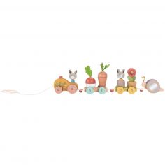 Grand train d'activités à tirer Trois petits lapins
