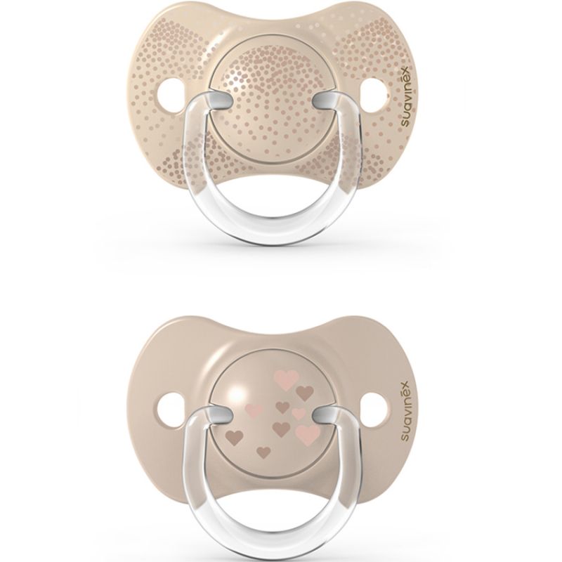 Lot de 2 sucettes symétriques SX PRO Joy doré (0-6 mois) Suavinex