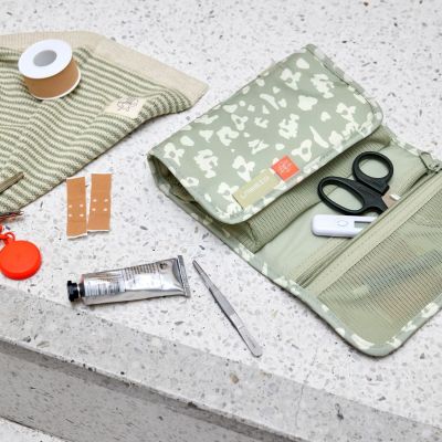 Pochette 1ers secours Leo kaki clair