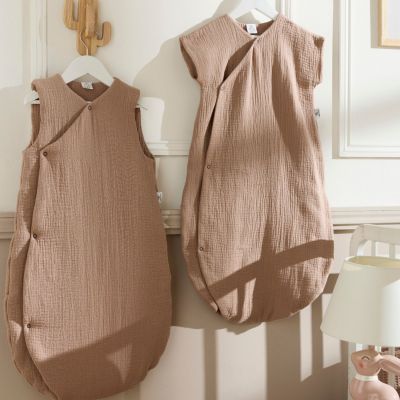 Gigoteuse forme kimono double gaze Mocha (0-6 mois)