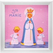 Tableau religieux Ste Marie Saint Patron personnalisable (15 x 15 cm)  par Atelier de Rosbo