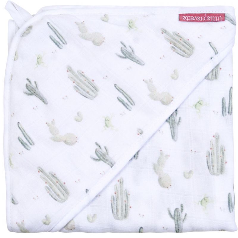 Cape de bain en coton Cactus (75 x 75 cm) Little Crevette