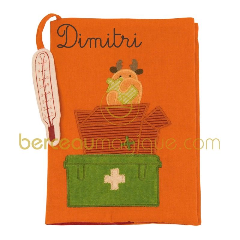 Protège carnet de santé personnalisable Elan Les Loupiots Moulin Roty