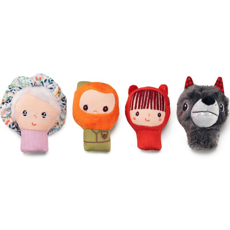 Lot de 4 marionnettes à doigts Le Petit Chaperon rouge Lilliputiens
