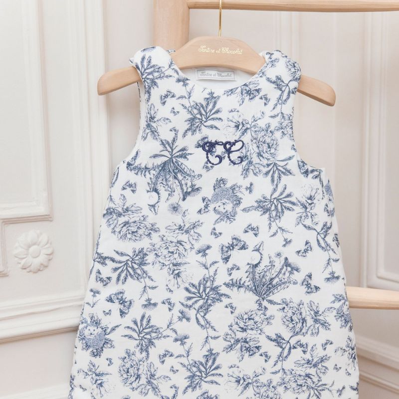 Gigoteuse Toile de Jouy bleu (3-9 mois) Tartine et Chocolat Ambiance 2