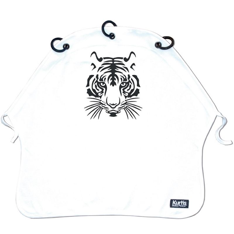Protection pour poussette Baby Peace coton bio Tigre blanc Kurtis