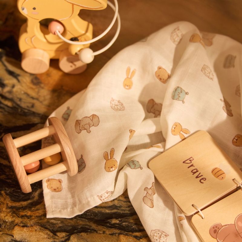 Coffret cadeau en bois Bunny Luz (3 pièces) Jollein Ambiance 3
