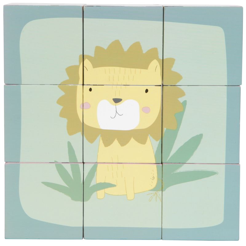 Puzzle cubes en bois Zoo (9 cubes) Little Dutch