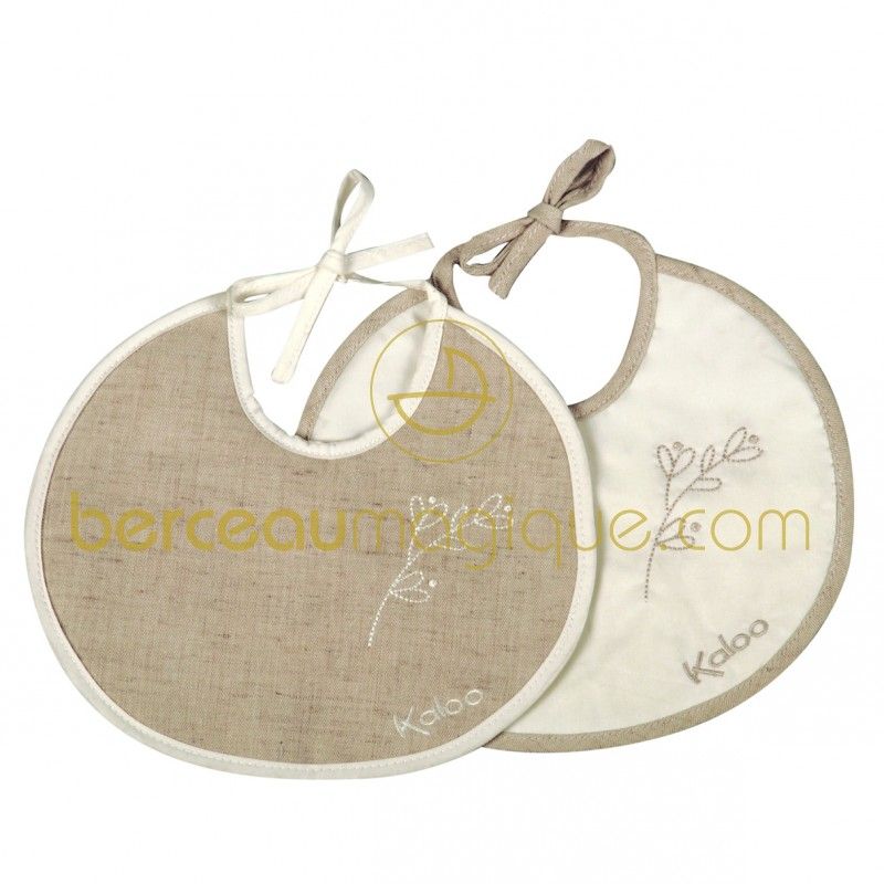 Set de 2 bavoirs Dragée linen Kaloo