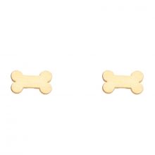 Boucles d'oreilles os (vermeil doré)  par Coquine