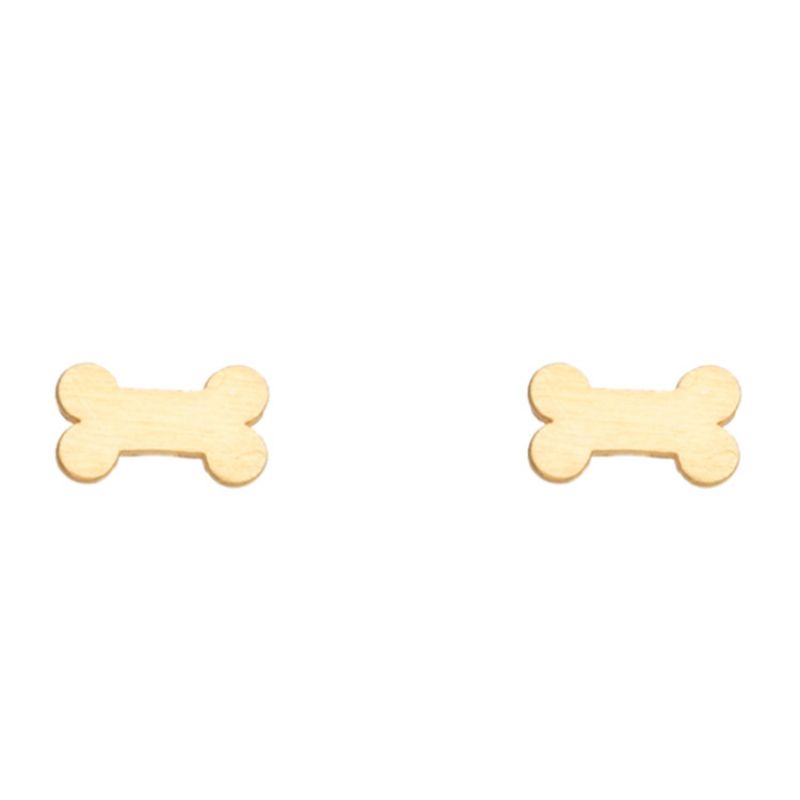 Boucles d'oreilles os (vermeil doré) Coquine