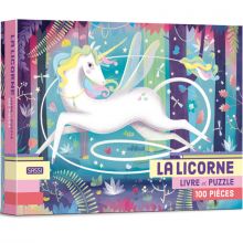 Livre et puzzle La licorne (100 pièces)  par Sassi Junior