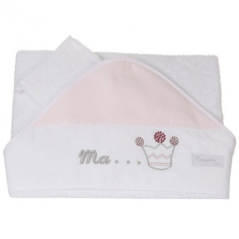 Cape de bain et gant Princesse (75 x 80 cm) Maison Nougatine