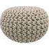 Pouf enfant tricoté Lili lin (30 x 20 cm) - Nattiot Pouf enfant tricoté Lili lin (30 x 20 cm) - Nattiot