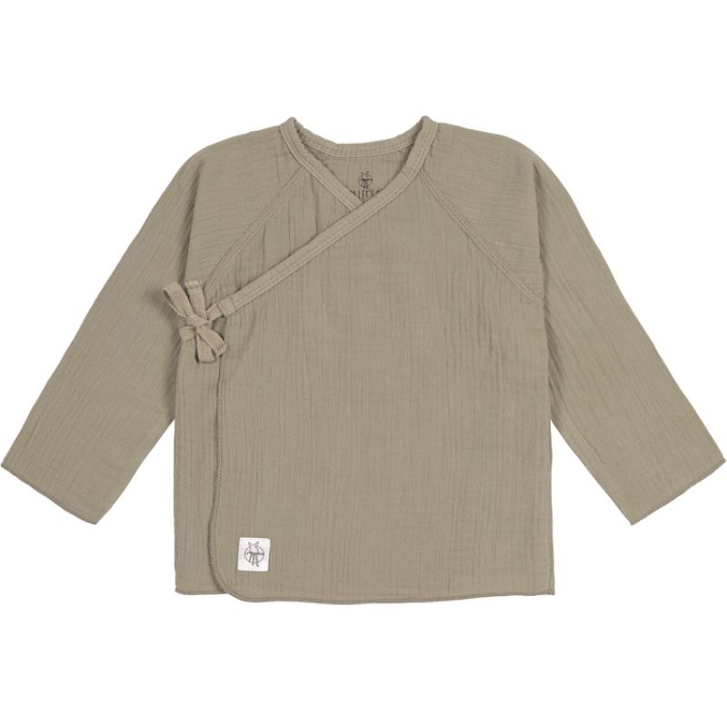 Brassière en mousseline de coton bio GOTS olive (0-2 mois) Lässig