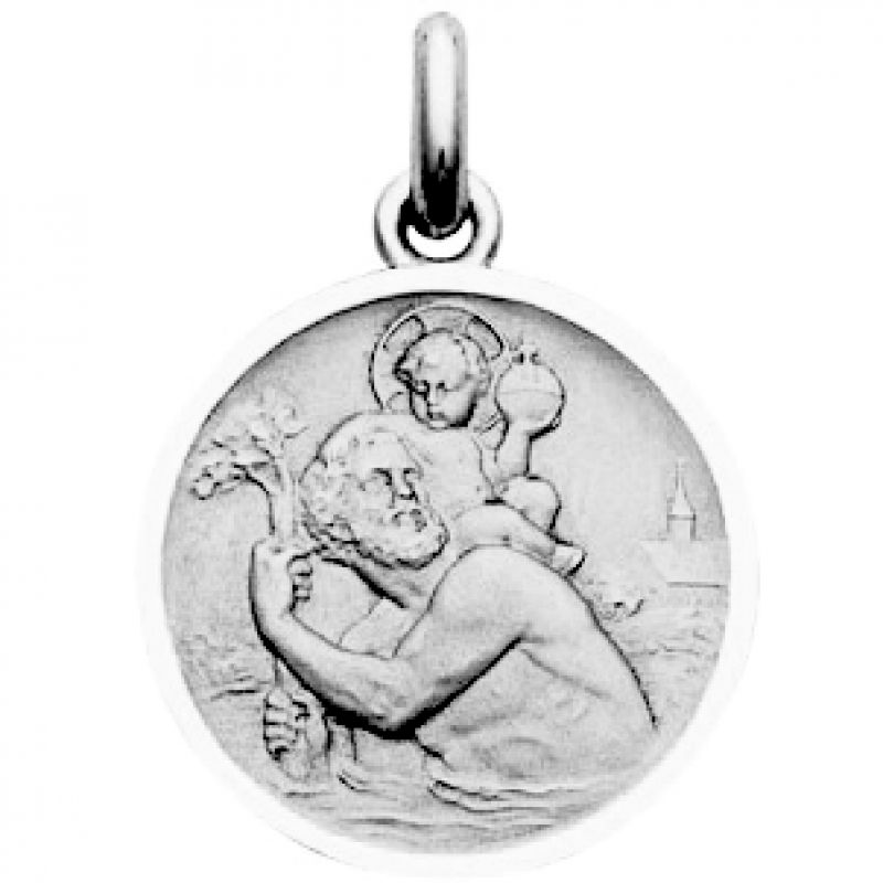 Médaille Saint Christophe 20mm (argent 925°) Becker