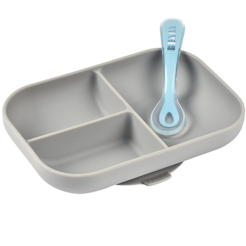 Coffret assiette à compartiments et cuillère Béaba