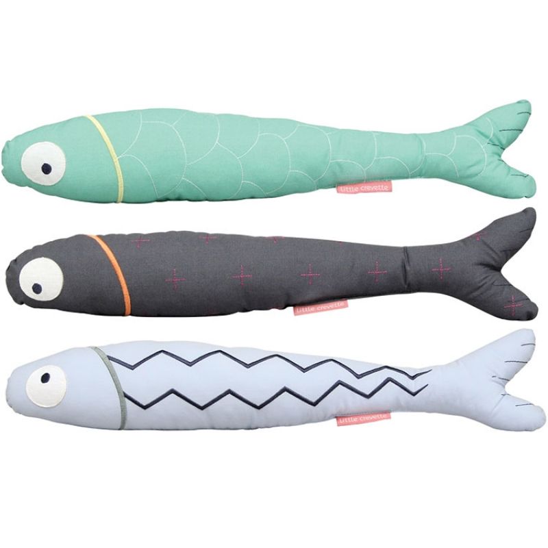 Lot de 3 peluches Poisson Lune (50 cm) Little Crevette