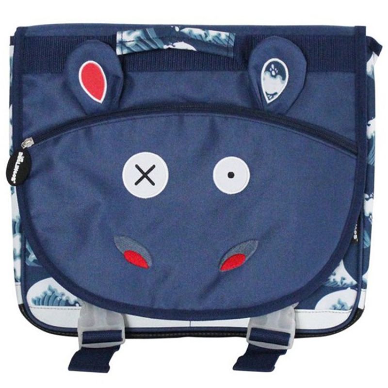 Cartable primaire Hippipos l'hippopotame Les Déglingos