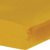 Drap housse en coton moutarde (60 x 120 cm)
