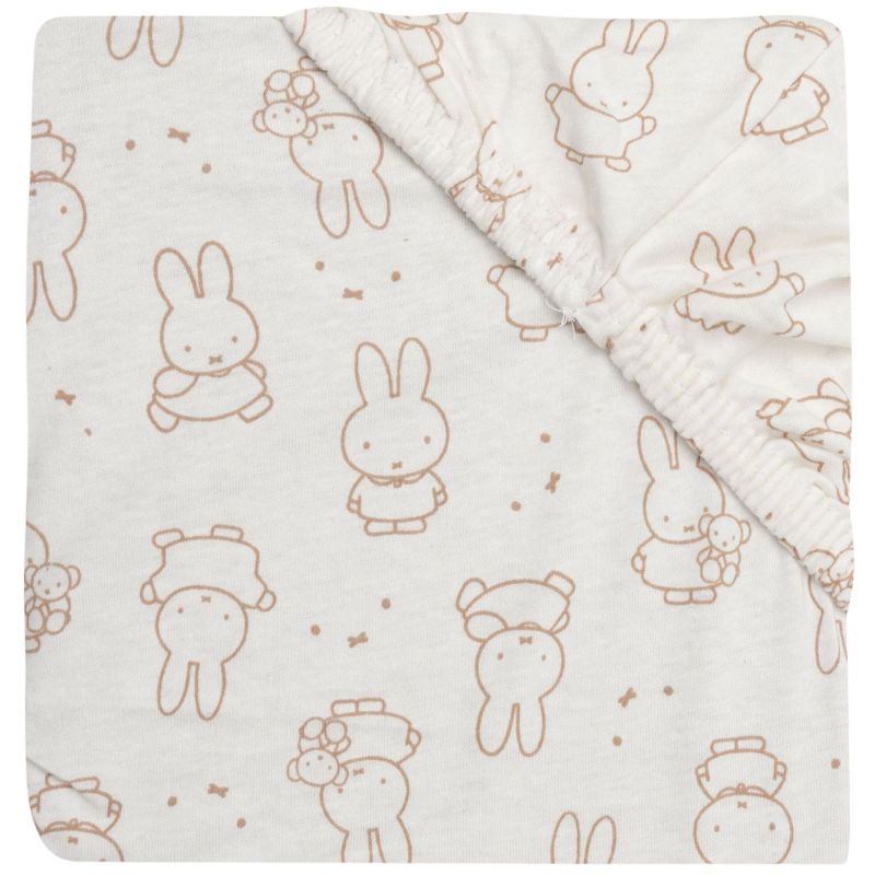 Drap housse en jersey Miffy Moments Light Terra (40 x 80 cm) Jollein Produit 1
