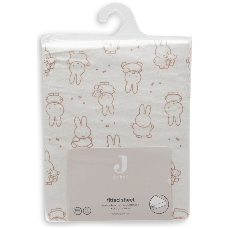 Drap housse en jersey Miffy Moments Light Terra (40 x 80 cm) Jollein Packaging 6